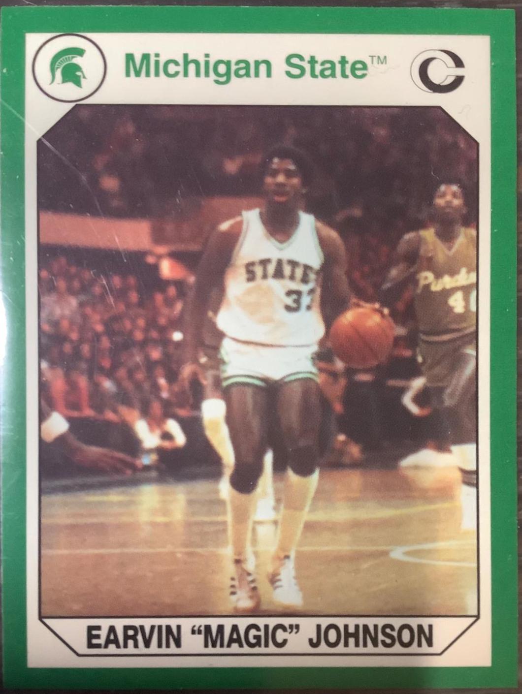 Ervin Magic Johnson #133 Basketball Cards 1990 Collegiate Collection Michigan State Spartans
