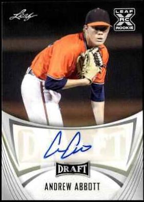 Andrew Abbott #BA-AA2 Baseball Cards 2021 Leaf Metal Draft Autograph