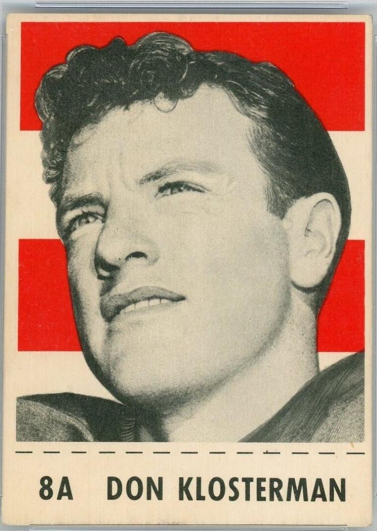 Don Klosterman #8A 1956 Shredded Wheat Football