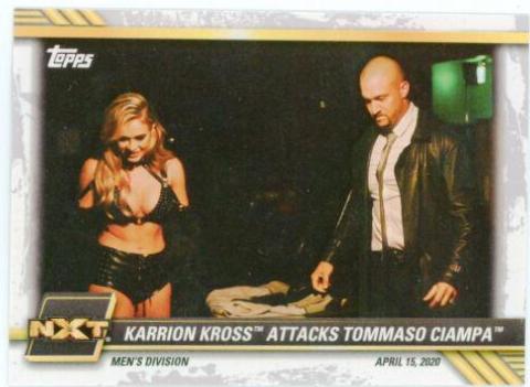 Karrion Kross Attacks Tommaso Ciampa #11 Wrestling Cards 2021 Topps WWE NXT