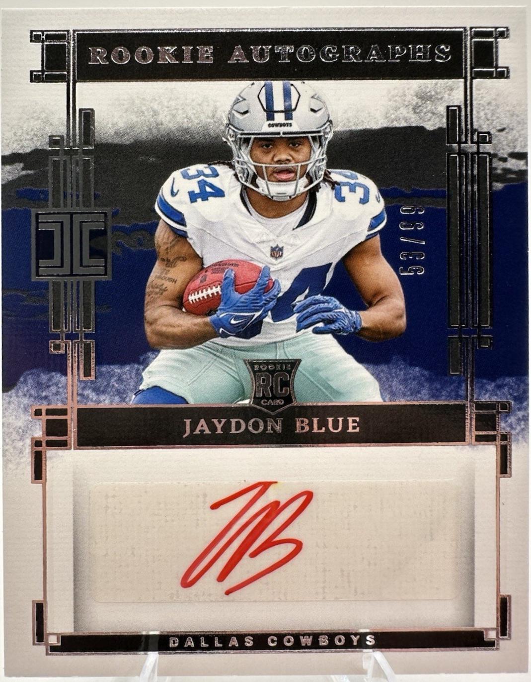 Jaydon Blue #9 2025 Panini Impeccable Football Rookie Autographs