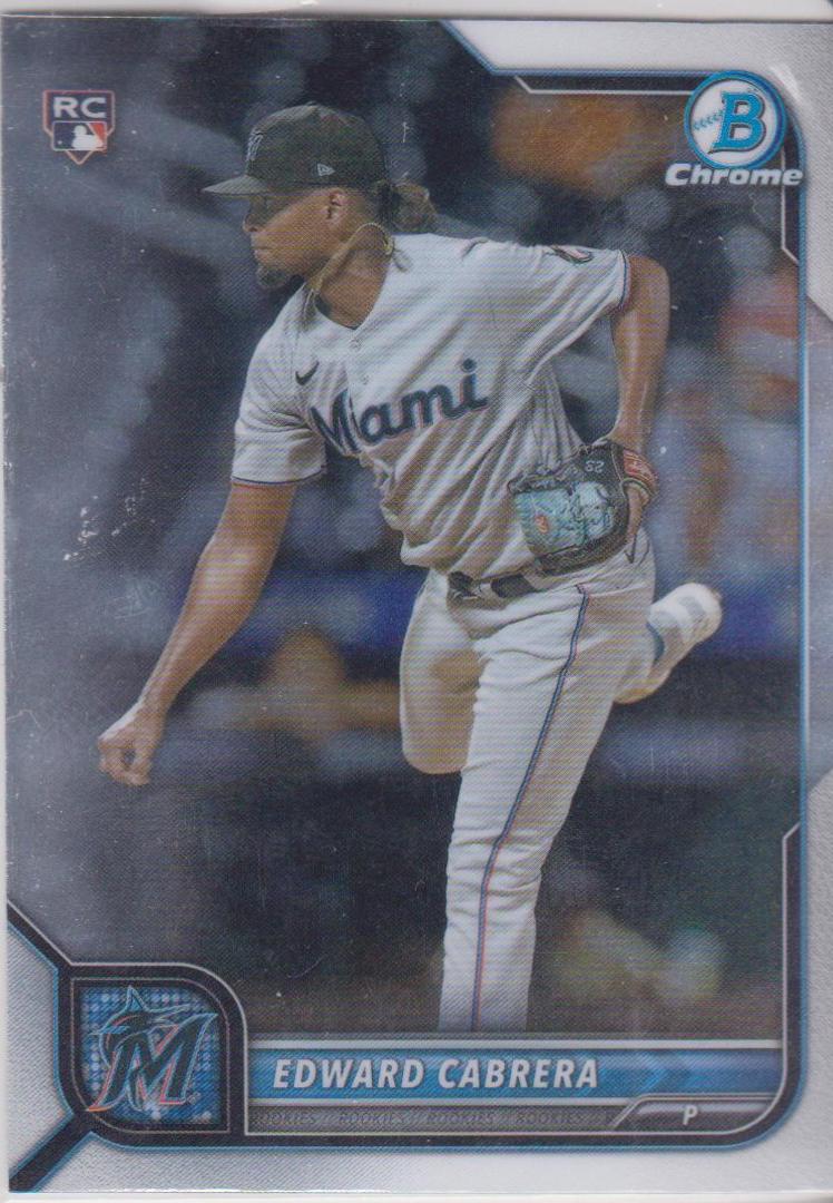 Edward Cabrera #44 Baseball Cards 2022 Bowman Chrome