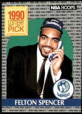 Felton Spencer #395 Basketball Cards 1990 Hoops