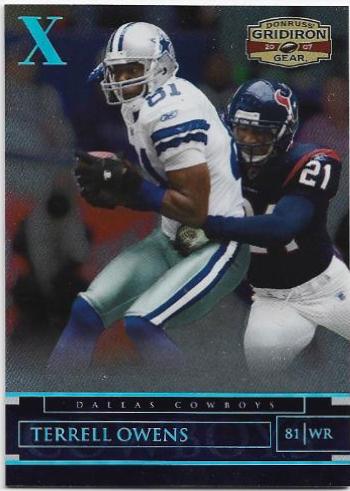 Terrell Owens #3 Football Cards 2007 Panini Donruss Gridiron Gear