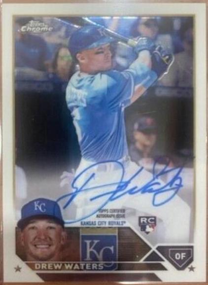 Drew Waters #RA-DW Baseball Cards 2023 Topps Chrome Rookie Autographs