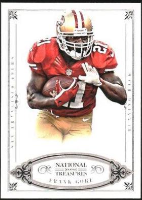 Frank Gore #5 Football Cards 2012 Panini National Treasures