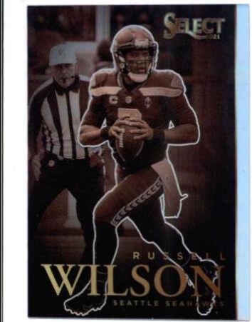 Russell Wilson #AS-12 Football Cards 2021 Panini Select Artistic Selections