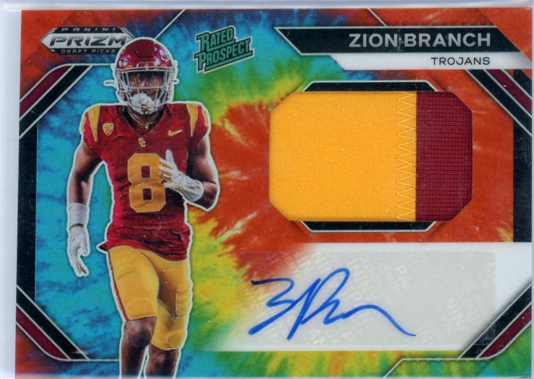 Zion Branch #PPA-ZBH 2024 Panini Prizm Draft Picks Prospects Patch Autograph Football
