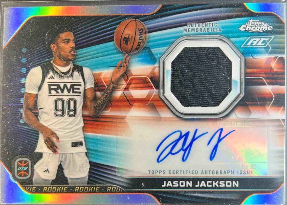 Jason Jackson #RJA-JJA 2023 Topps Chrome Overtime Elite Rookie Jersey Autograph Basketball