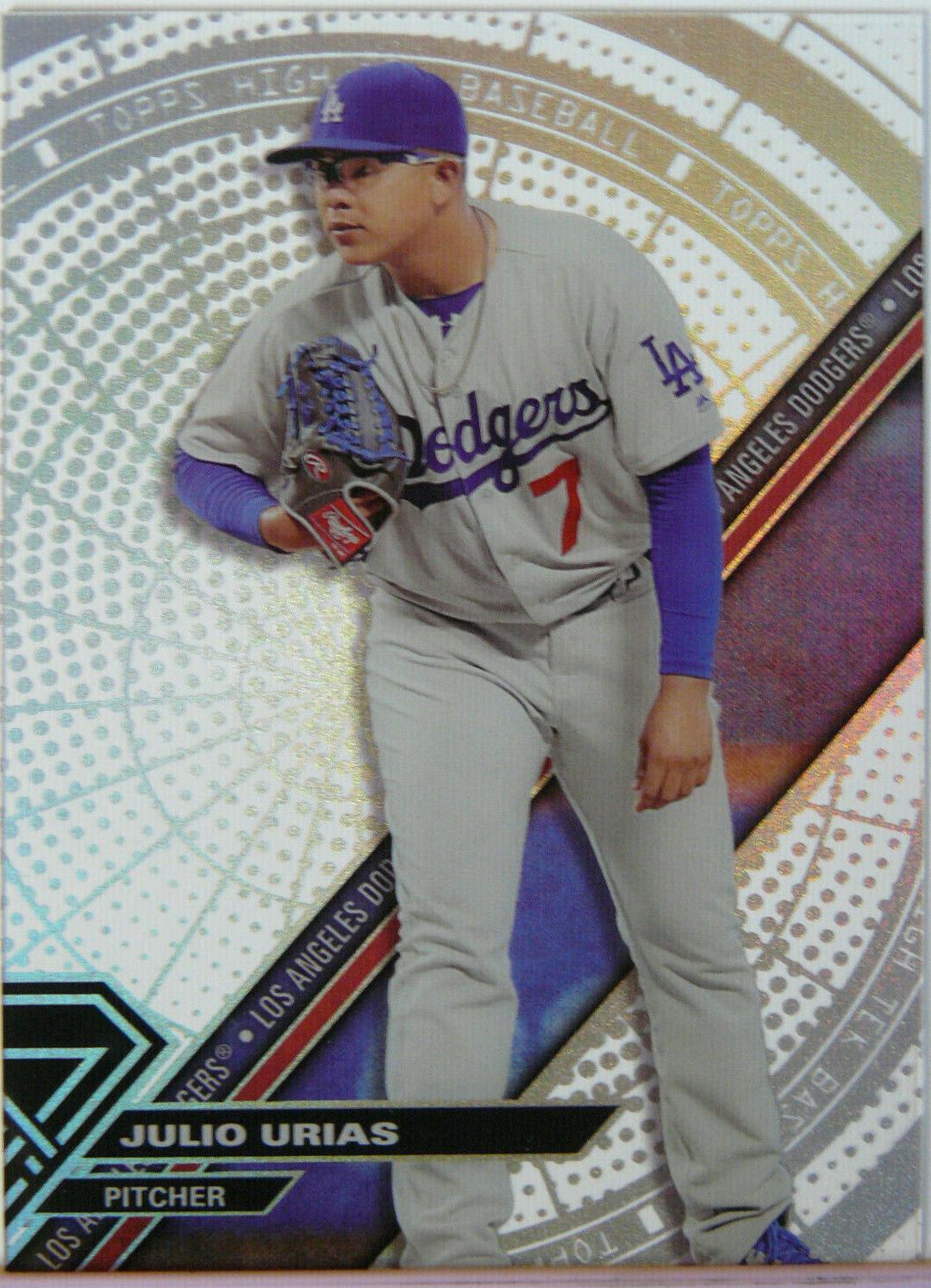 Julio Urias #JU 2017 Topps High Tek Baseball