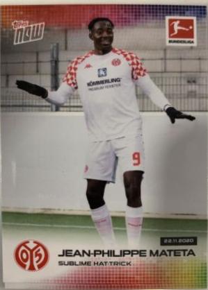 Jean Philippe Mateta #47 Soccer Cards 2020 Topps Now Bundesliga