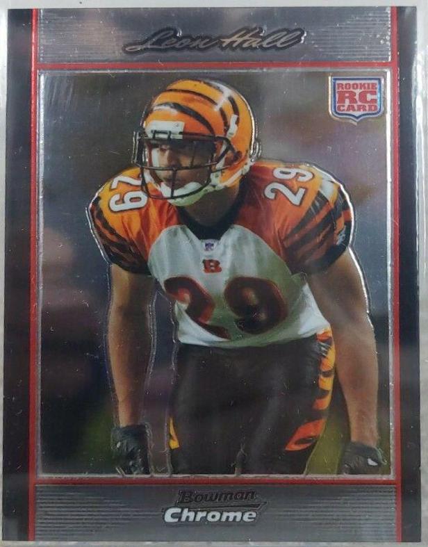 Leon Hall #BC109 Football Cards 2007 Bowman Chrome