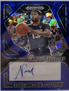 Naji Marshall [Blue Ice] #16 Basketball Cards 2024 Prizm Draft Picks Campus Favorites Signature