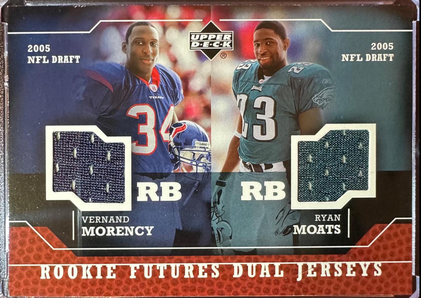Vernand Morency / Ryan Moats #RD-MM Football Cards 2005 Upper Deck Rookie Futures Dual Jerseys
