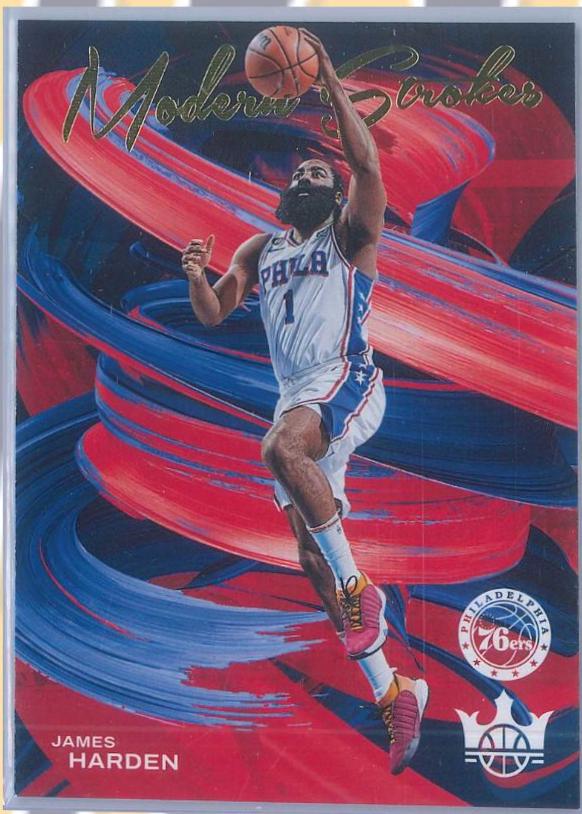 James Harden #7 Basketball Cards 2022 Panini Court Kings Modern Strokes