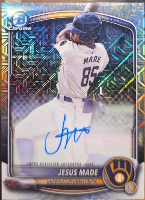 Jesus Made #BMA-JM 2025 Bowman Chrome Mega Box Prospects Autograph Baseball