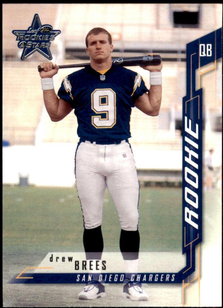 Drew Brees #189 Football Cards 2001 Leaf Rookies & Stars