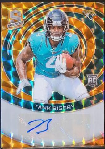 Tank Bigsby #8 Football Cards 2023 Panini Spectra Rookie Autograph Neon Orange
