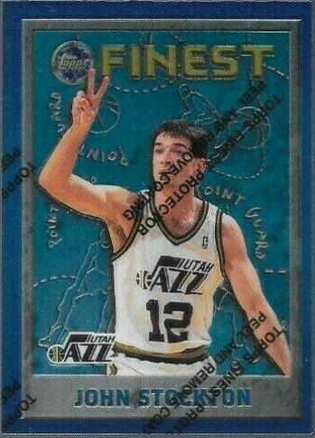 John Stockton #15 Basketball Cards 1995 Finest