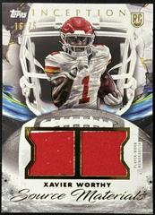 Xavier Worthy [Red] #SM-XW Football Cards 2024 Topps Inception Source Materials Prices