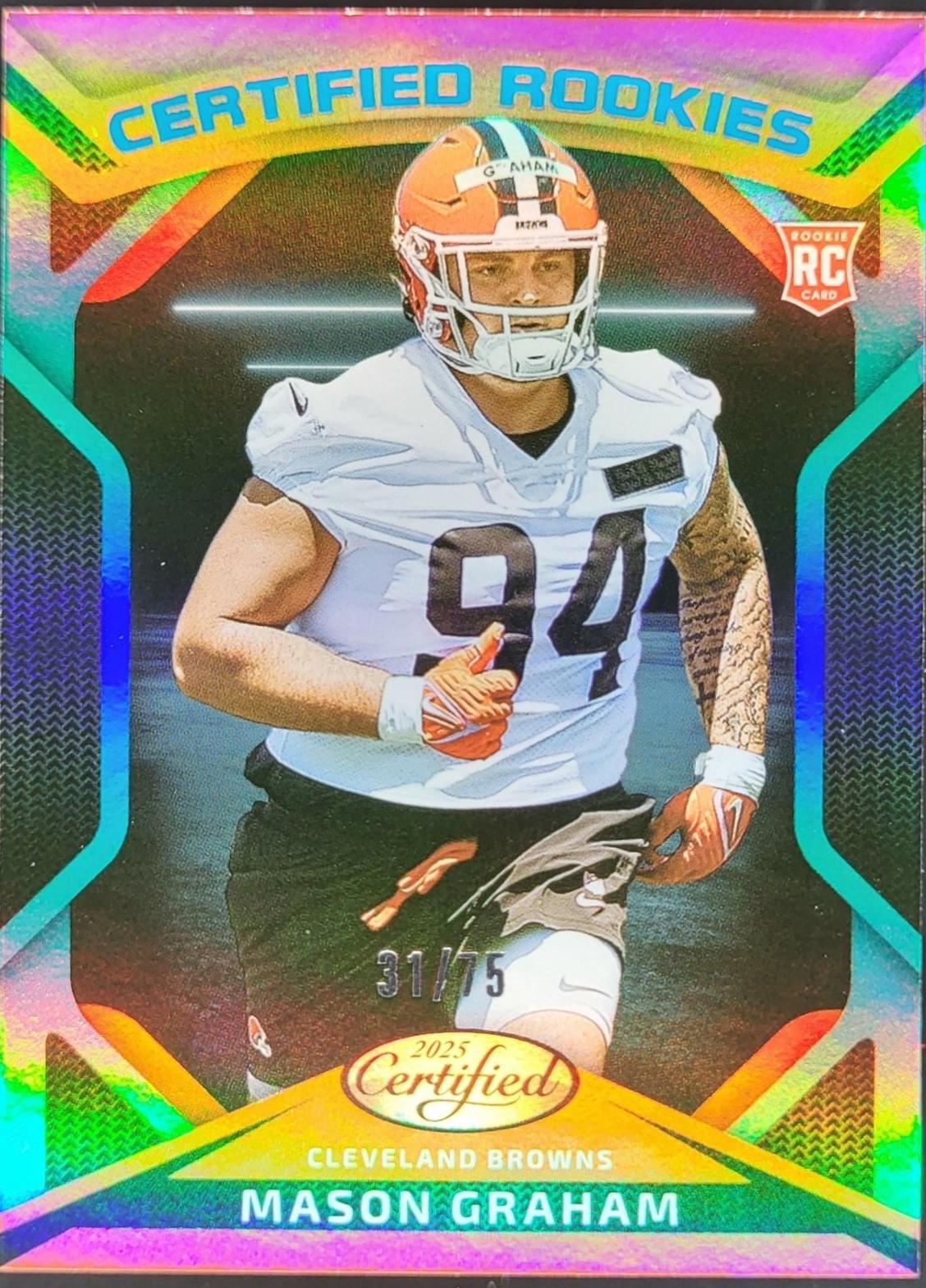 Mason Graham [Mirror Teal] #7 Prices | 2025 Panini Certified Rookie ...