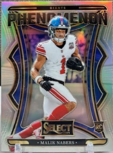 Malik Nabers #8 Football Cards 2024 Panini Select Phenomenon