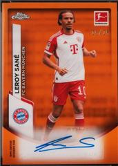Leroy Sane [Orange Refractor] #BCA-LS Soccer Cards 2023 Topps Chrome Bundesliga Autograph Prices