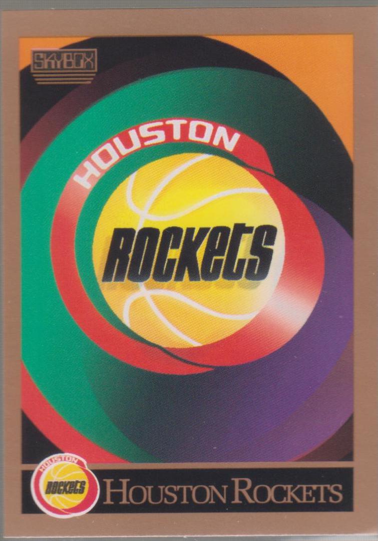 Houston Rockets Team Checklist #337 Basketball Cards 1990 Skybox