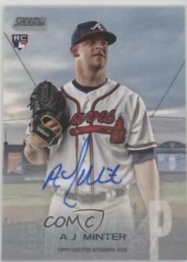 A.J. Minter #SCA-AMI Baseball Cards 2018 Stadium Club Autographs
