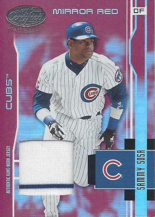 Sammy Sosa #29 Baseball Cards 2003 Leaf Certified Materials