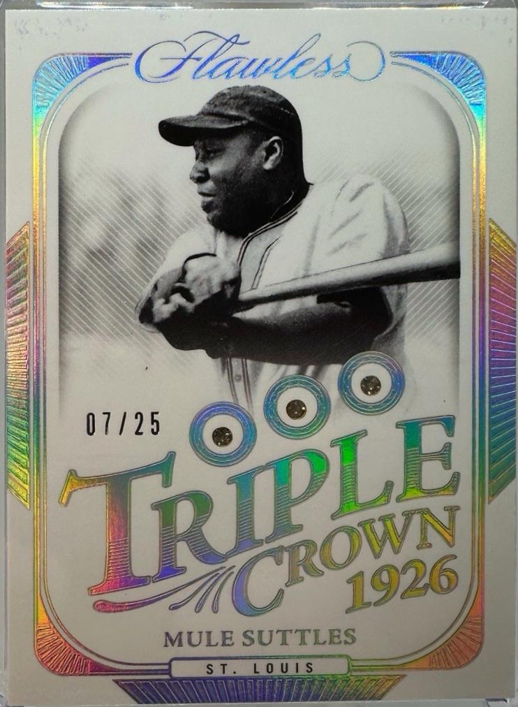 Mule Suttles #14 Baseball Cards 2024 Panini Flawless Triple Crown