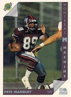 Pete Mandley #90 Football Cards 1992 Ultimate WLAF