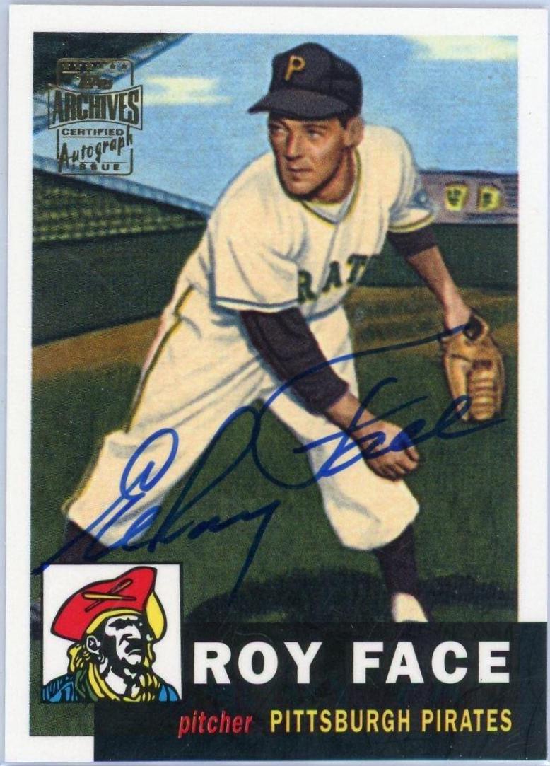 Roy Face #36 Baseball Cards 2001 Topps Archives Autographs