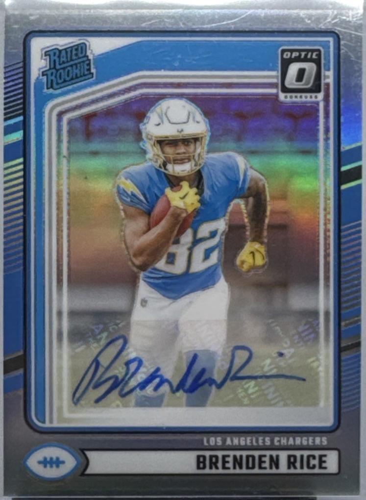 Brenden Rice #382 Football Cards 2024 Panini Donruss Optic Rated Rookie Preview Autograph
