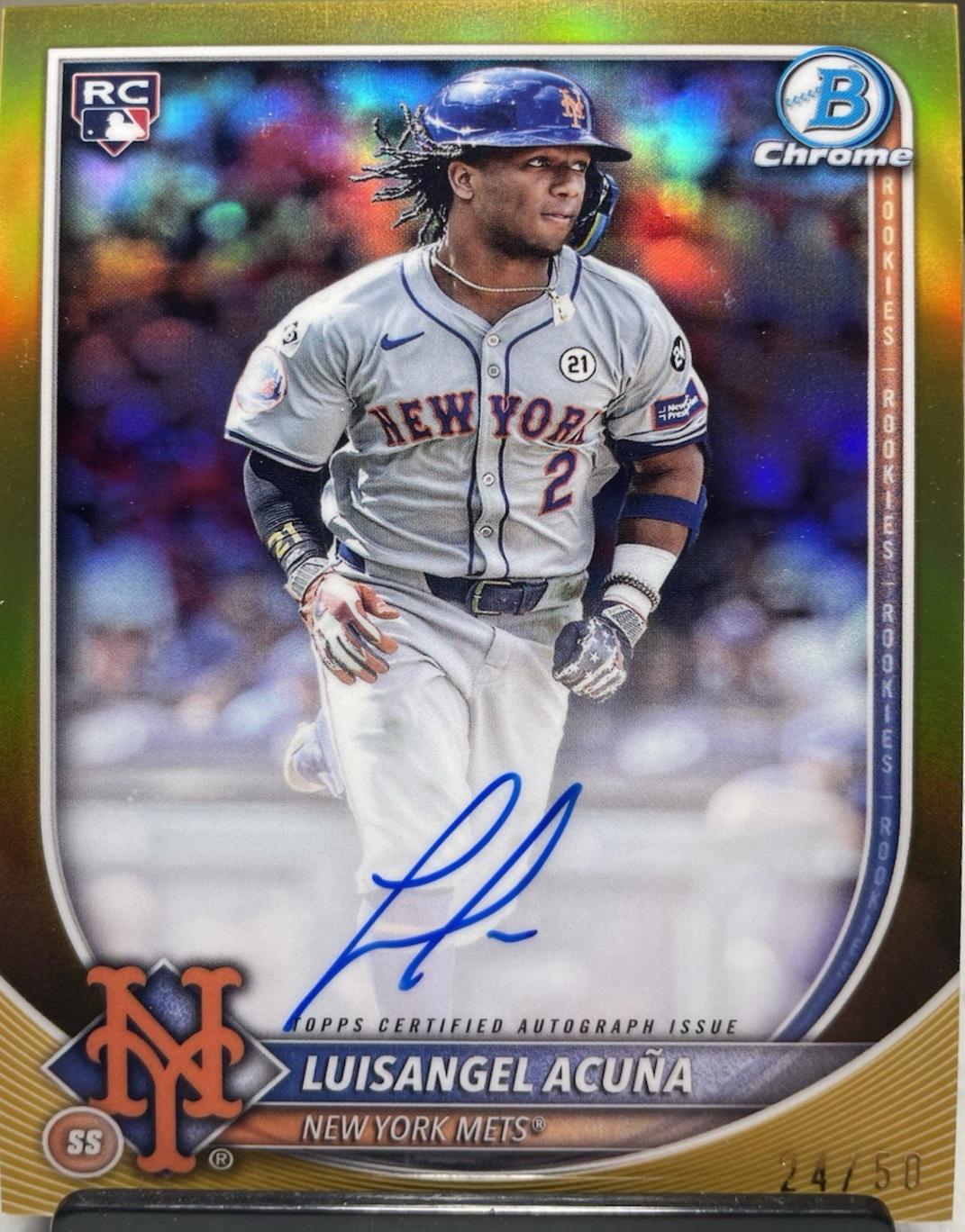 Luisangel Acuna [Gold] #CRA-LA Prices | 2025 Bowman Chrome Rookie ...