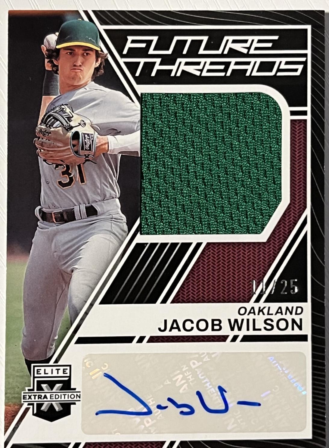Jacob Wilson #FTS-JW 2023 Panini Elite Extra Edition Future Threads Signature Baseball