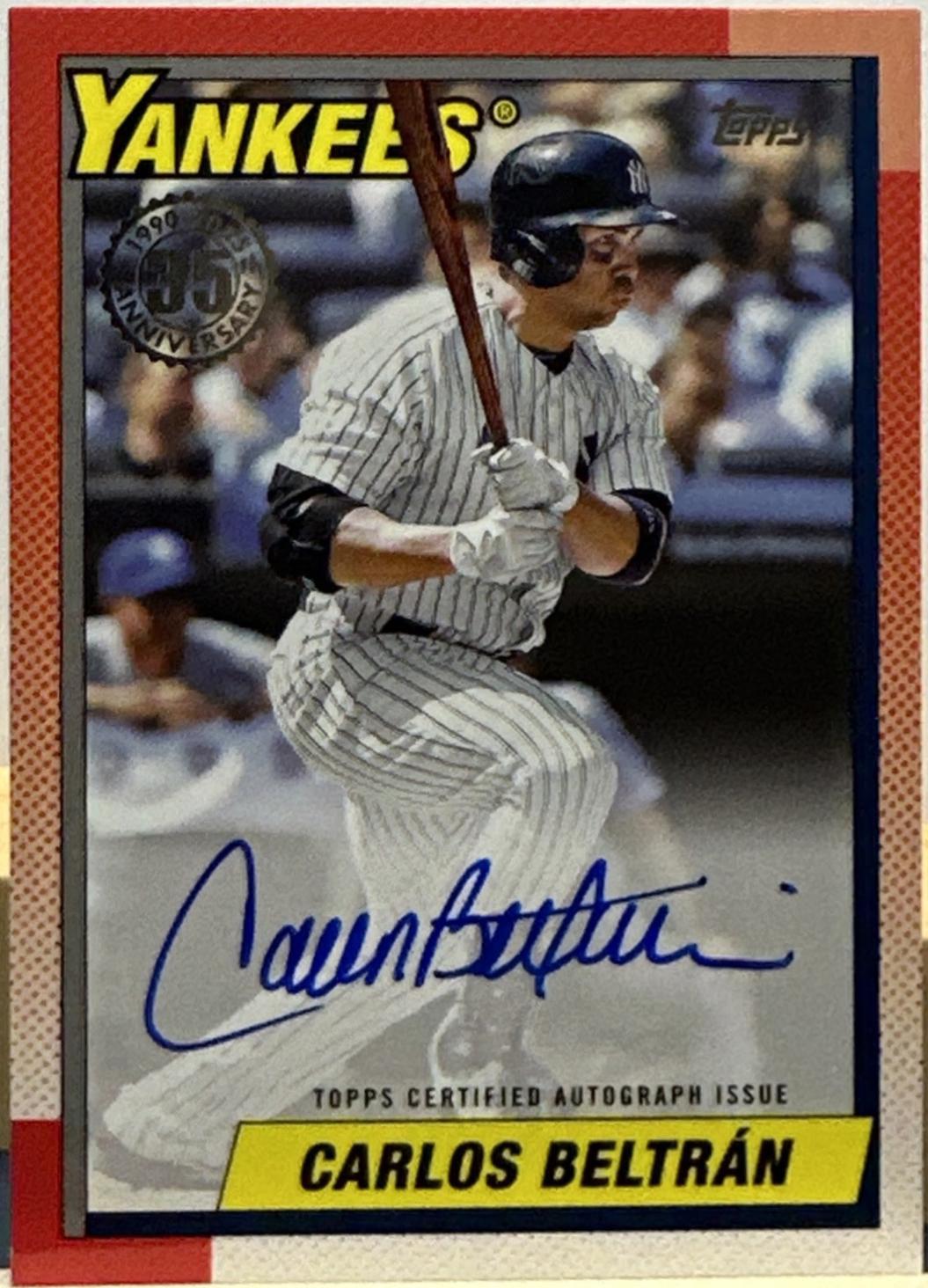 Carlos Beltran #90A-CBE Baseball Cards 2025 Topps 1990 Autograph