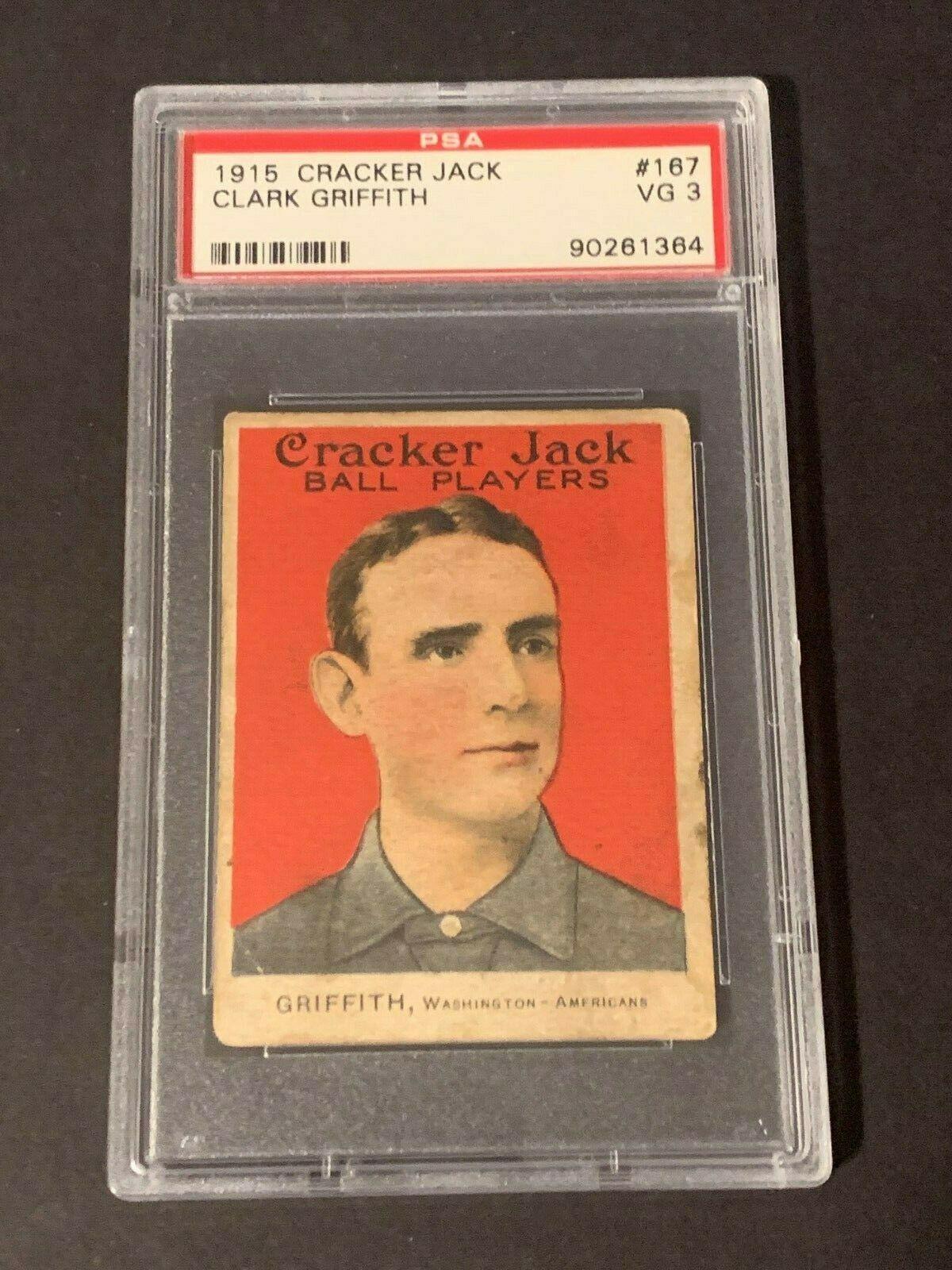 Clark Griffith #167 Baseball Cards 1915 Cracker Jack
