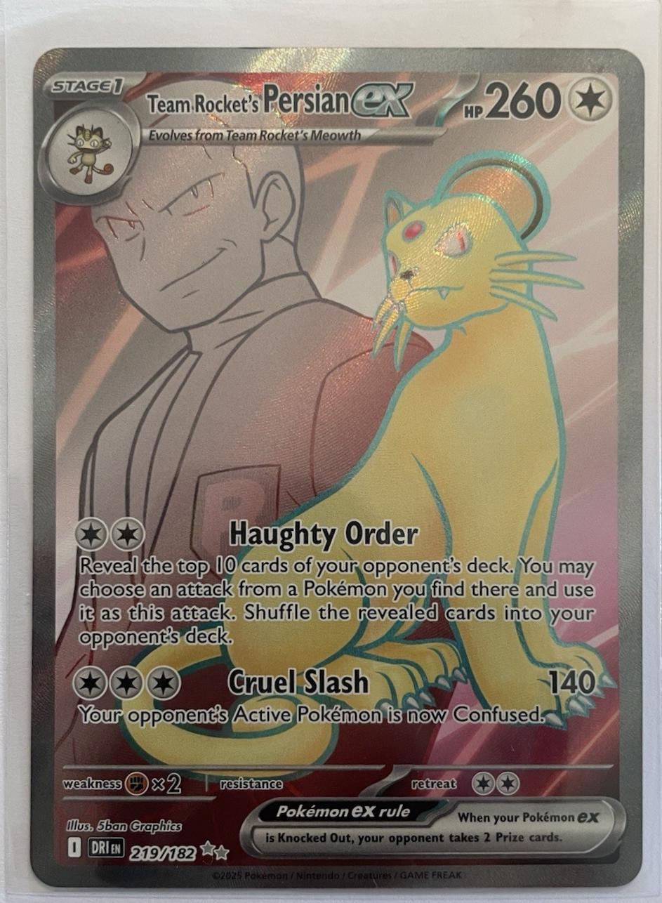 Team Rocket's Persian ex #219 Pokemon Destined Rivals