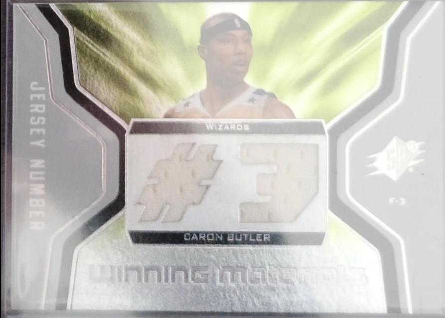 Caron Butler #F-3 Basketball Cards 2007 SP Authentic By the Number Jersey Number