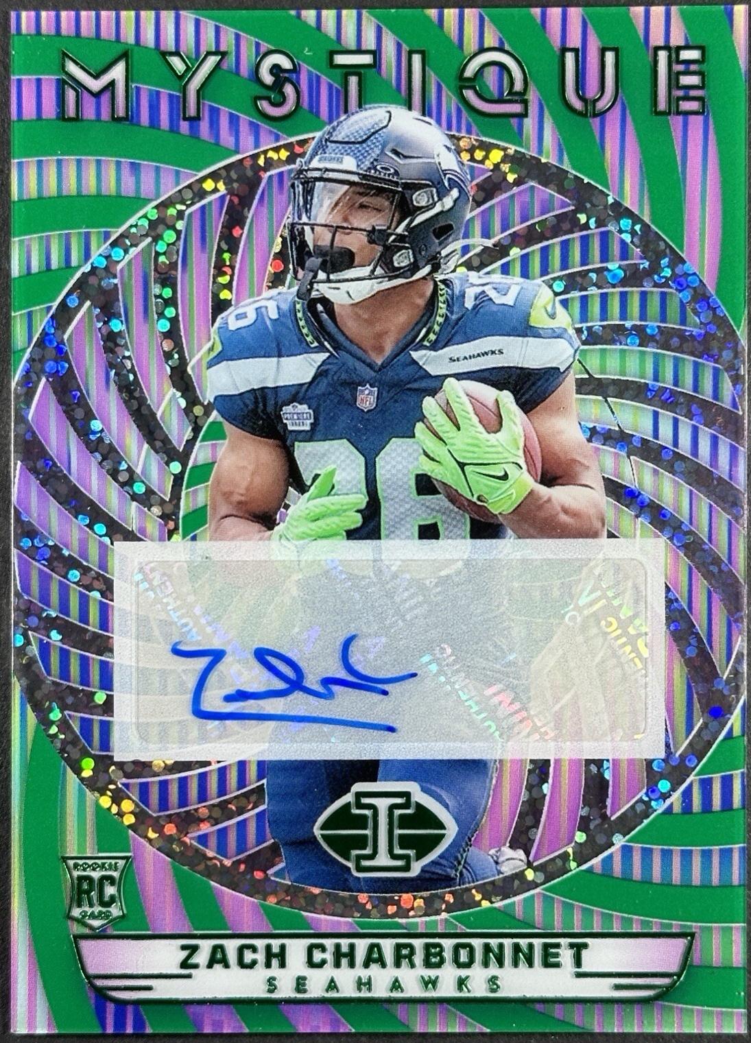 Zach Charbonnet #41 2023 Panini Illusions Mystique Autograph Football