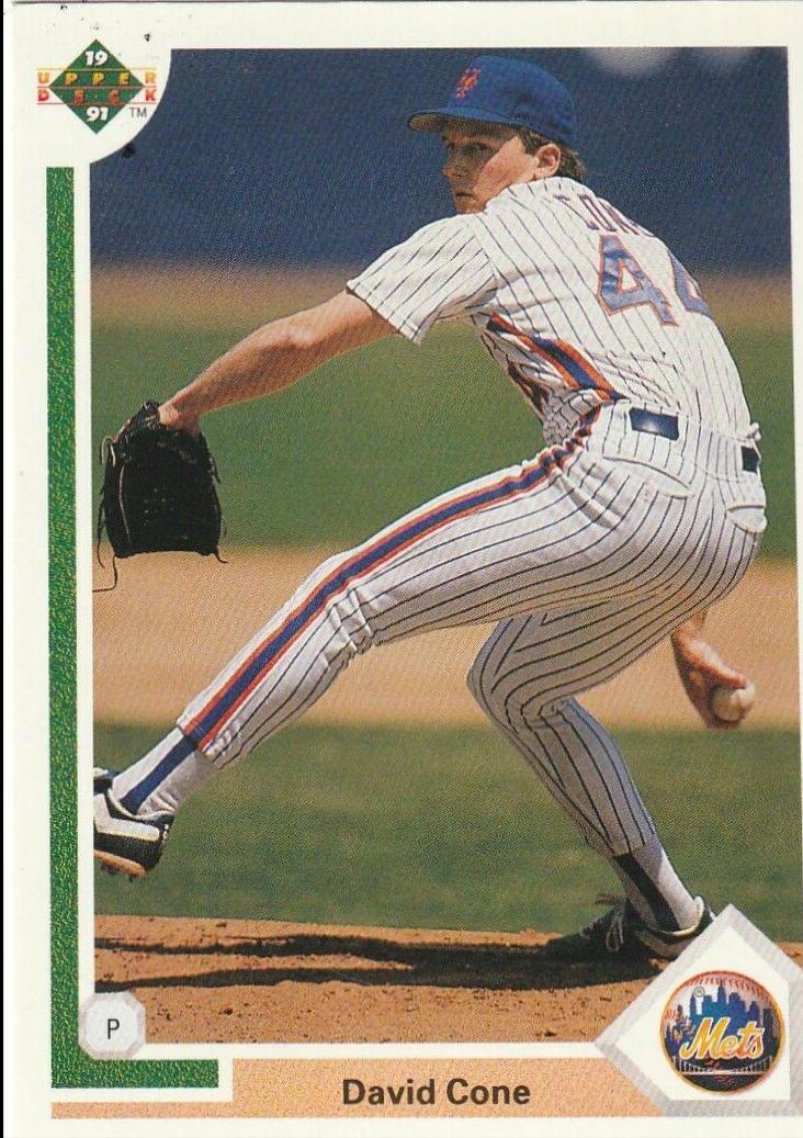 David Cone #366 Baseball Cards 1991 Upper Deck
