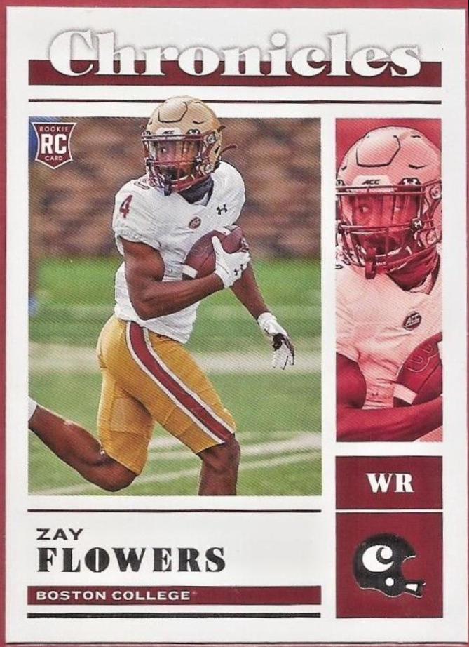 Zay Flowers #18 Football Cards 2023 Panini Chronicles Draft Picks