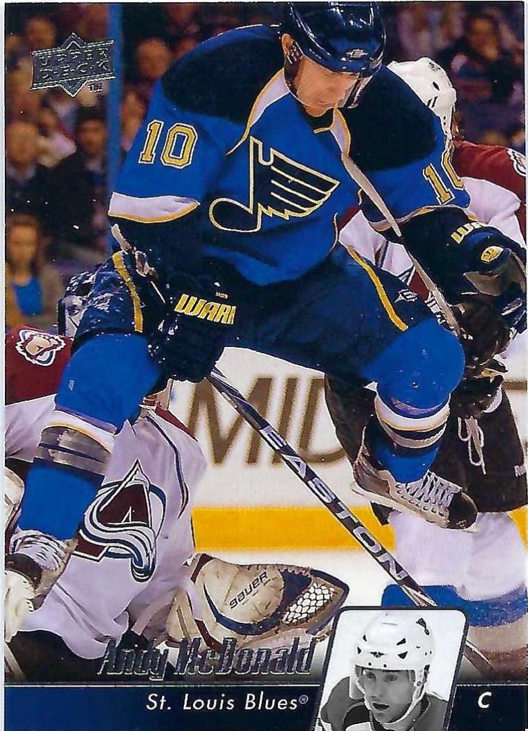 Andy McDonald #30 Hockey Cards 2010 Upper Deck
