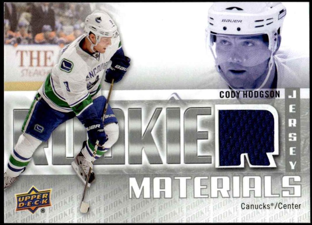 Cody Hodgson #RM-CH Hockey Cards 2011 Upper Deck Rookie Materials