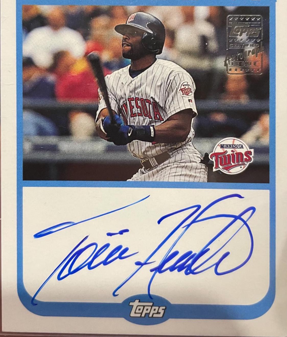 Torii Hunter #TA-TH Baseball Cards 2003 Topps Certified Autograph