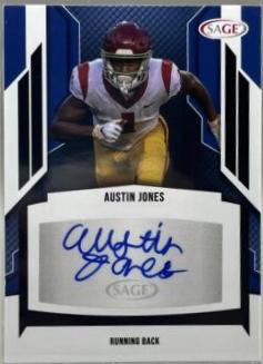 Austin Jones #A-AJ2 Football Cards 2024 Sage HIT Autographs