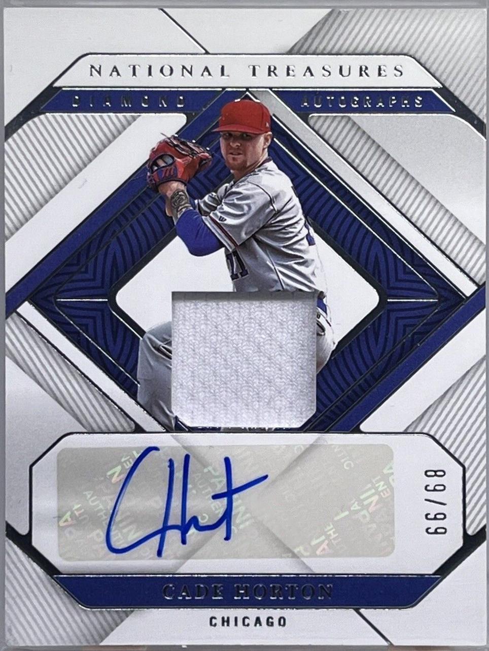 Cade Horton #5 Baseball Cards 2023 Panini National Treasures Diamond Autograph