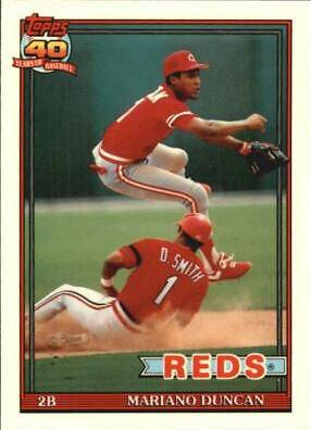 Mariano Duncan #13 Baseball Cards 1991 Topps Tiffany