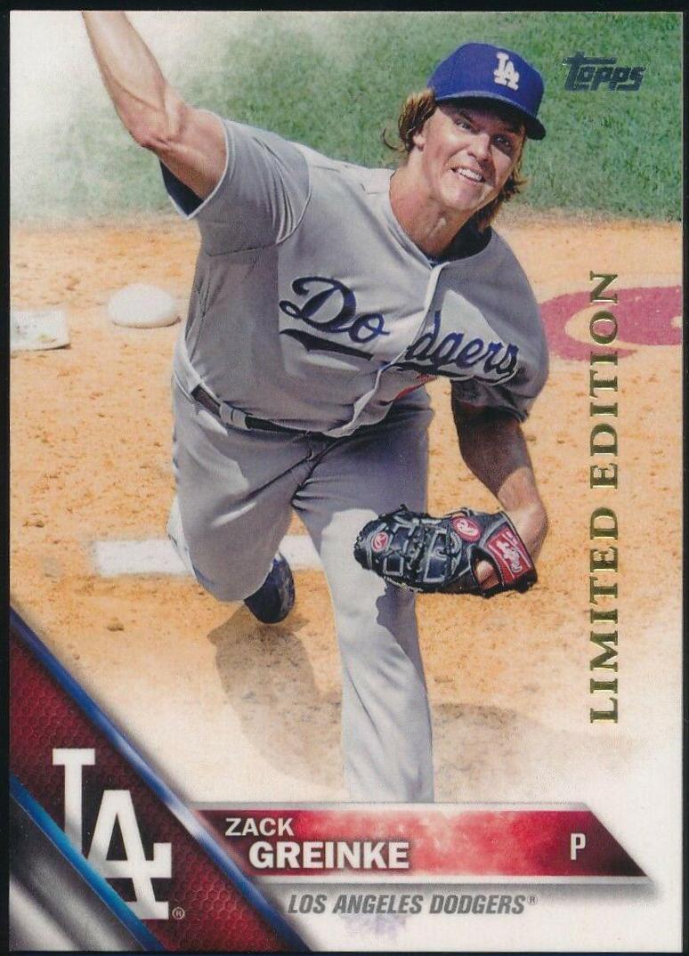 Zack Greinke #32 Baseball Cards 2016 Topps Limited Edition